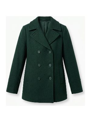 dark green wool coat