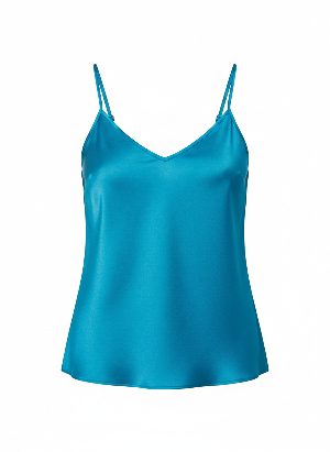 camisola de satén con cuello en V