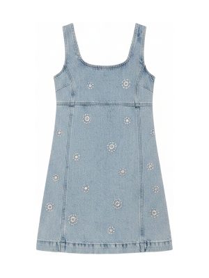 vestido de mezclilla · azul claro