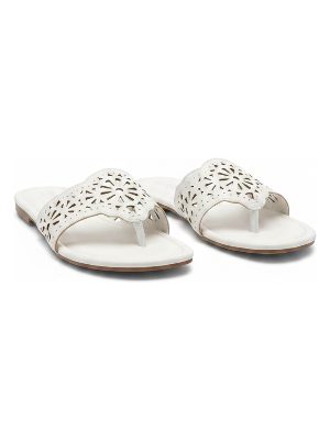 sandalias planas · blanco