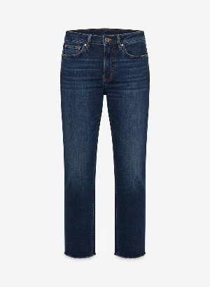 jeans tobilleros de corte recto