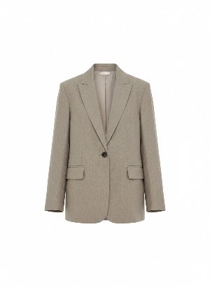 relaxed-fit linen blazer