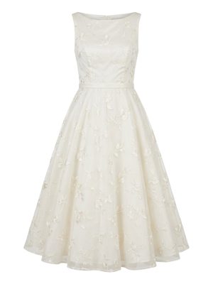 vestido midi de novia