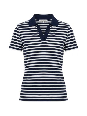 horizontal striped polo shirt