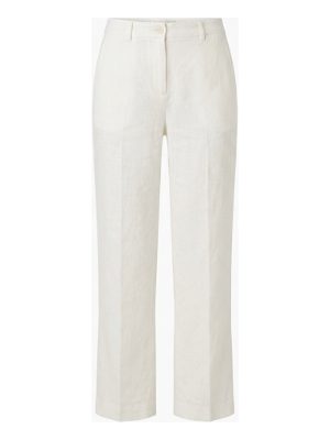 straight linen trousers