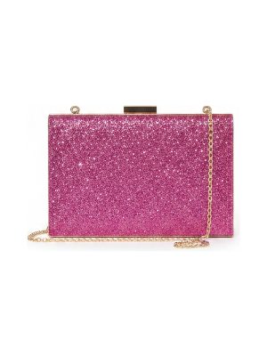 bolso de mano brillante · rosa