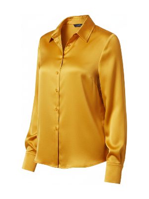 blusa de satén · amarillo