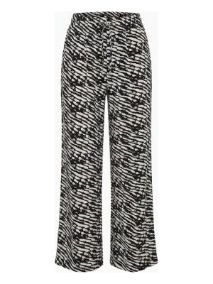 pantalones anchos con estampado abstracto · negro y blanco