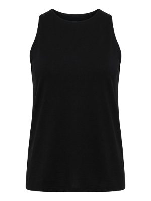 camiseta sin mangas de cuello alto · negro