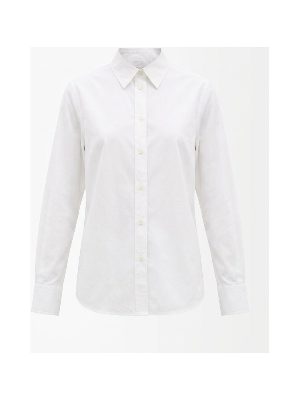 camisa blanca de cuello · blanco