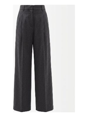 pantalón ancho de vestir · gris oscuro