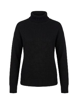 suéter de cuello alto · negro