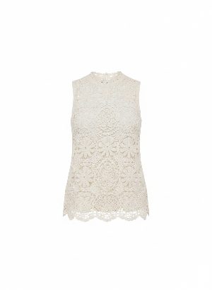 sleeveless lace top