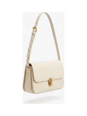cream-white shoulder bag