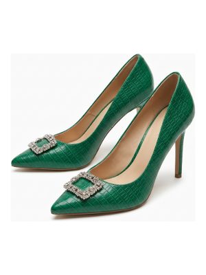 zapatos de tacón verde esmeralda · verde