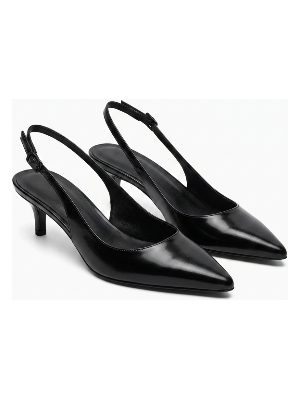 zapatos negros de tacón bajo destalonados · negro