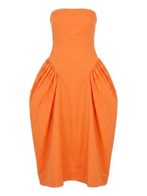 strapless midi dress