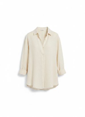 long-sleeved linen shirt