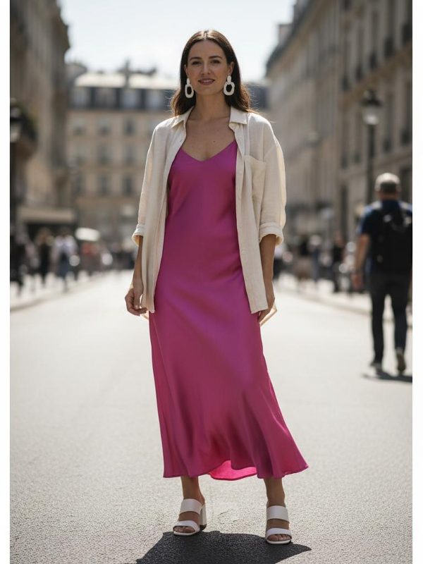 Fucsia y Lino: El Dúo Casual Chic Perfecto