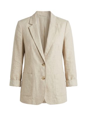 blazer de lino · beige