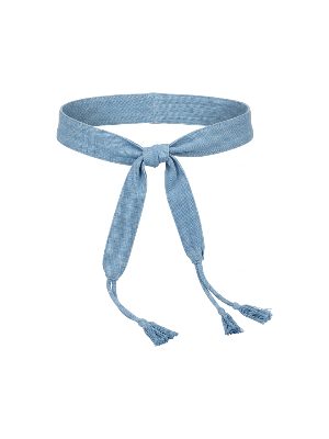 cinturón de tela · azul