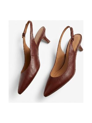 zapatos de tacón destalonados · marrón