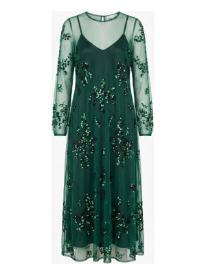 sequin tulle midi dress