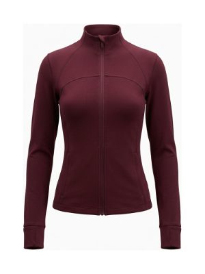 fitted zip-up athletic jacket
