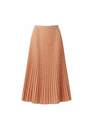 pleated midi skirt