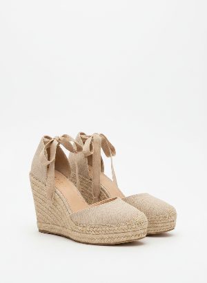 Wedge espadrilles with ties