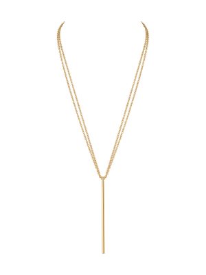 collar largo colgante · dorado