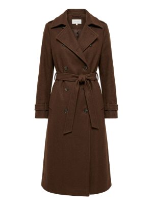 long double-breasted coat
