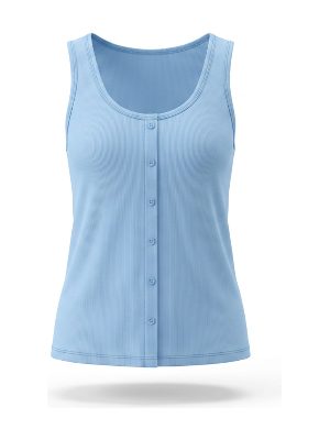 blusa sin mangas · azul claro