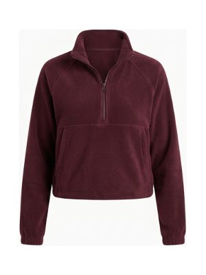 sudadera polar con cremallera corta