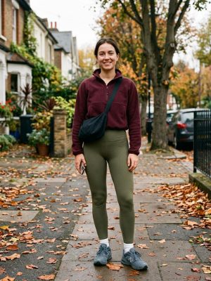Sudadera burdeos y mallas: tu uniforme deportivo para el otoño