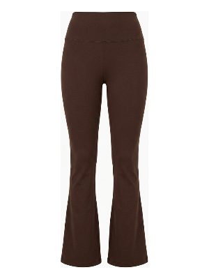 high-rise flared trousers