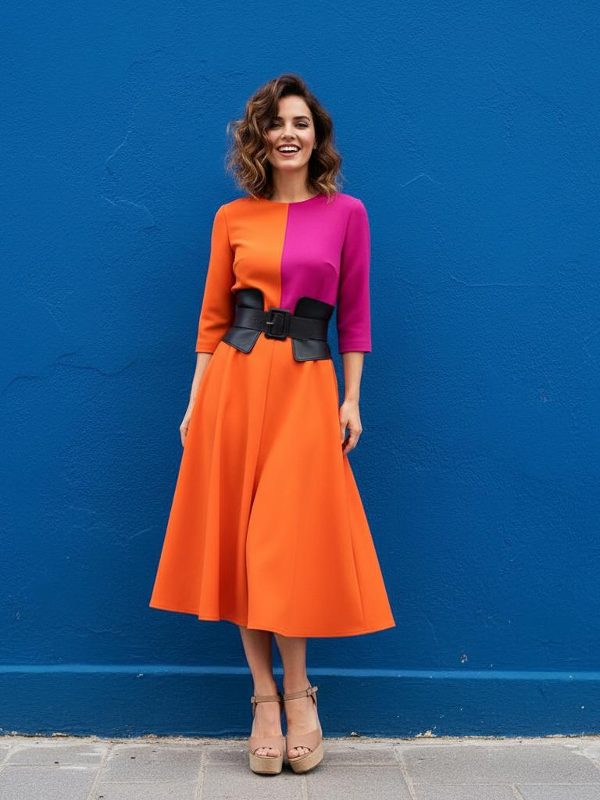 Color Explosion: The Vibrant Midi Dress You Need Now