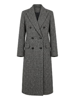 herringbone long coat