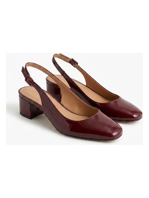 zapatos slingback burdeos de tacón bajo · burdeos