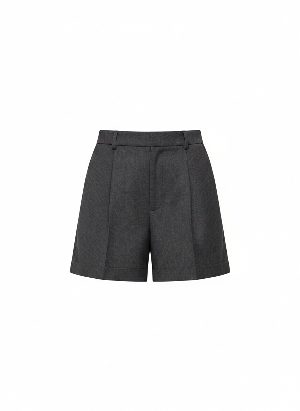 pleated suit shorts