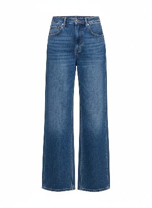 wide-leg denim pants