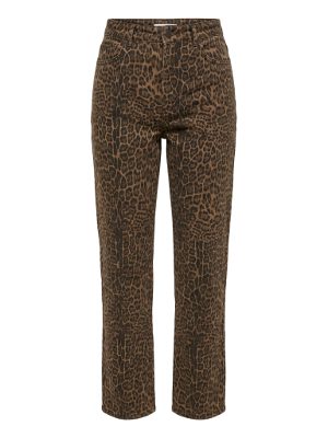 pantalones con estampado de leopardo · marrón