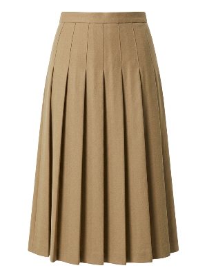 pleated midi skirt