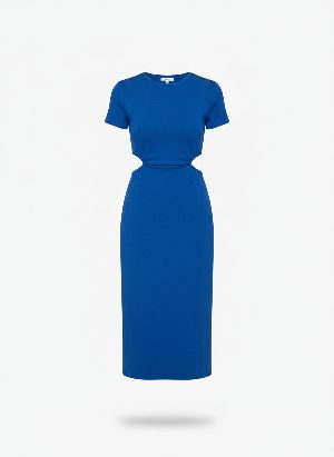 vestido midi con aberturas