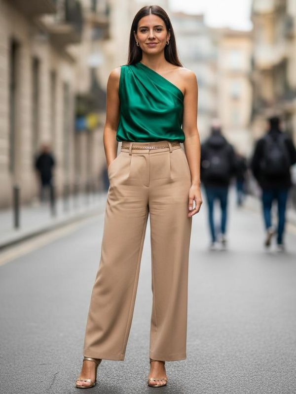 Elegancia Verde Esmeralda: Tu Look de Oficina Primaveral