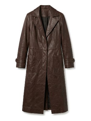 long leather coat