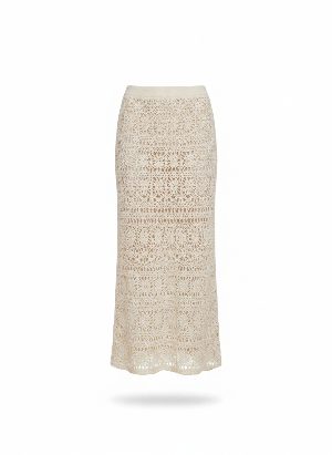 open-knit maxi skirt
