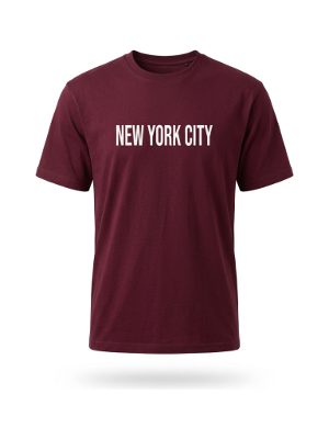 camiseta de manga corta · burdeos