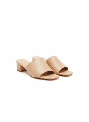 low-heeled mule sandals
