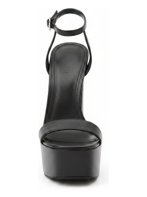 sandalias de tacón alto con plataforma · negro
